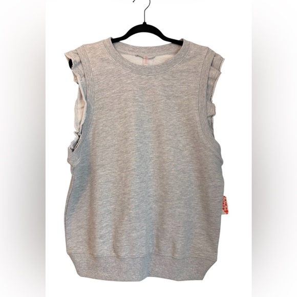 NEW Free People Movement Flutter Sleeve Sweatshirt Tank Heather Grey - Picture 5 of 9